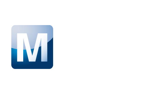 Logotipo primario de Mouser a todo color sobre fondo oscuro