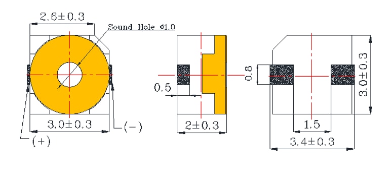 Advanced Acoustic Technology Corp. AD-3A3G Micro Transducer Advanced Acoustic Technology Corp. AD-3A3G Micro Transducer
