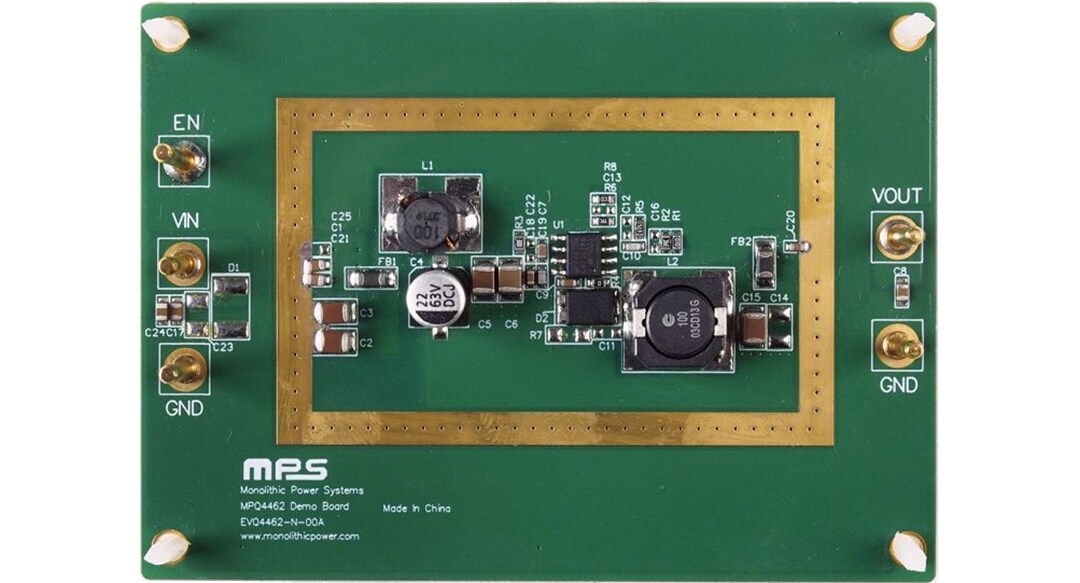 Monolithic Power Systems (MPS) EVQ4462-N-00A Evaluation Board Monolithic Power Systems (MPS) EVQ4462-N-00A Evaluation Board