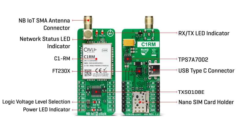 Mikroe NB IoT 4 Click Mikroe NB IoT 4 Click