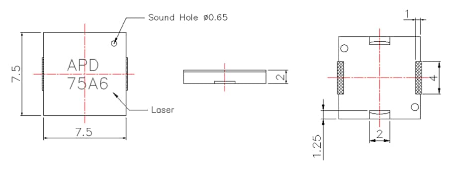 Advanced Acoustic Technology Corp. APD-75A6 Low Power Transducer Advanced Acoustic Technology Corp. APD-75A6 Low Power Transducer