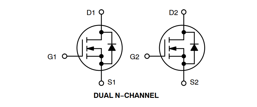 Application Circuit Diagram - onsemi NVMFD027N10MCL Dual N-Channel Power MOSFET