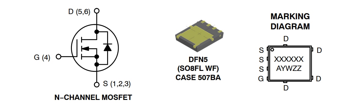 Application Circuit Diagram - onsemi NVMFWS004N10MC Single N-Channel Power MOSFETs